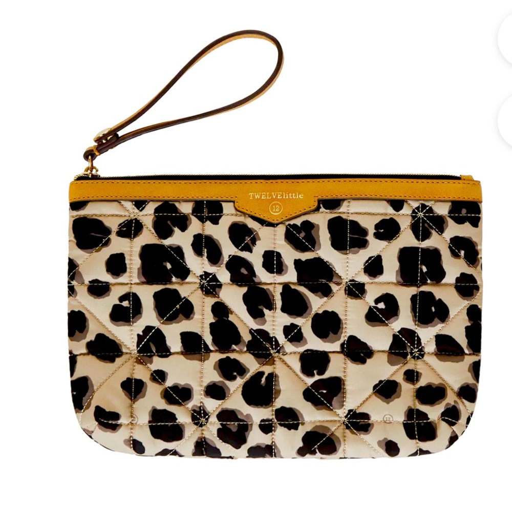 TWELVE LITTLE COMPANION DIAPER POUCH IN LEOPARD PRINT